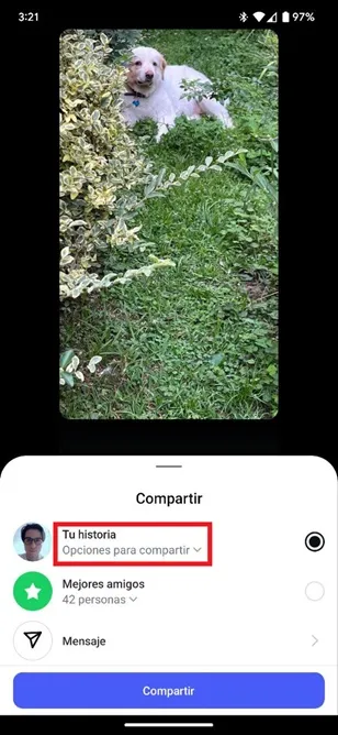 Partager des options