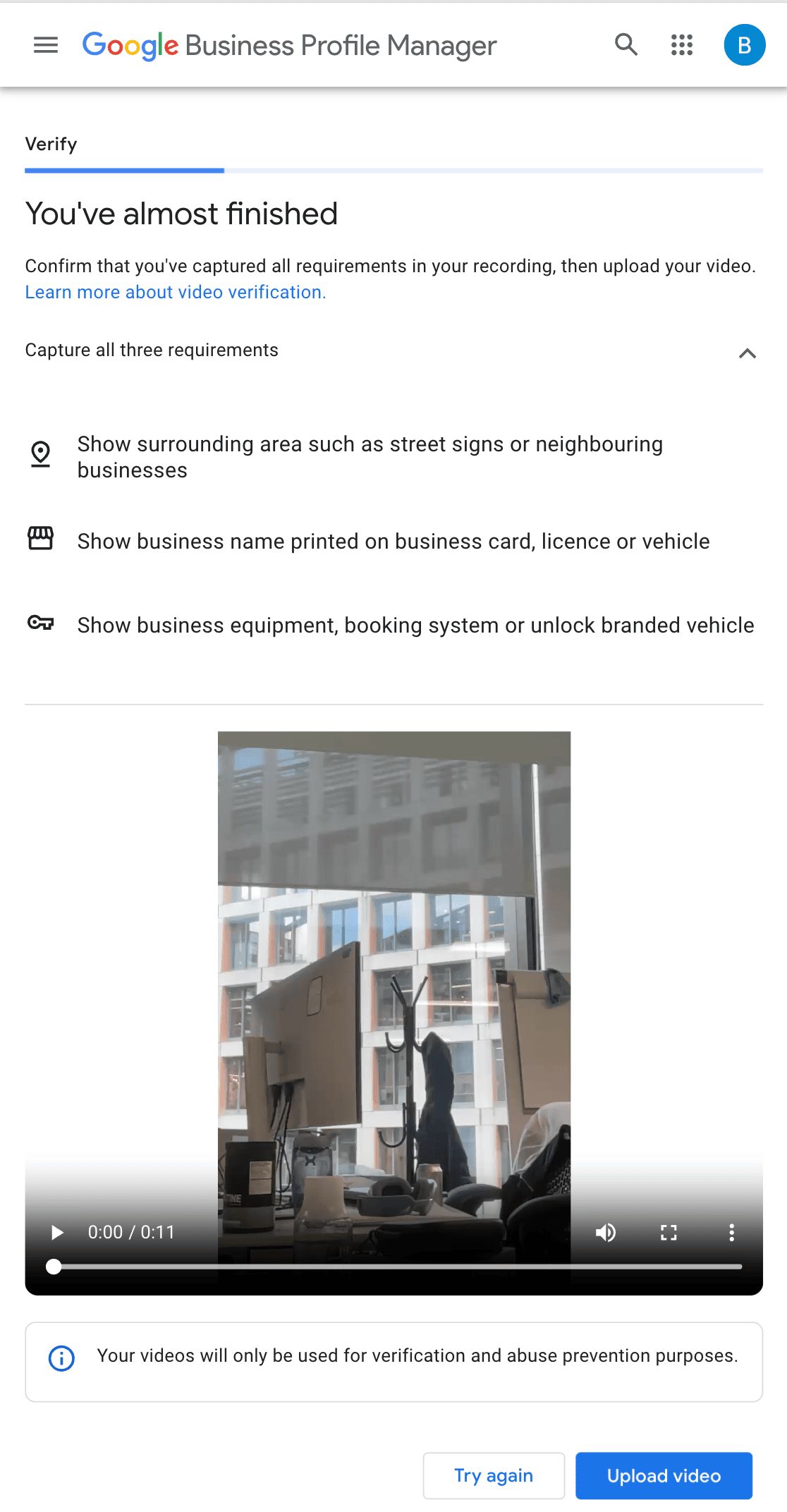 Google Video Previews Vérification