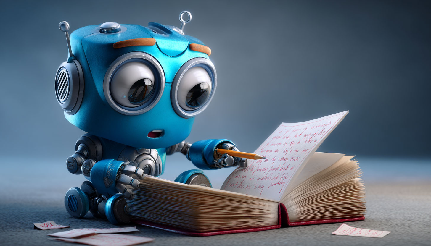 Bing Robot Writing Book