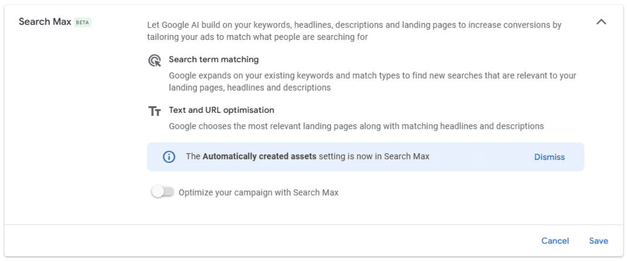 Google Ads Search Max Beta 1741777803