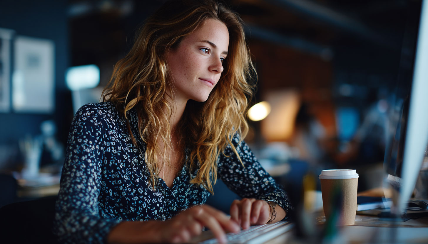 Woman Typing Computer