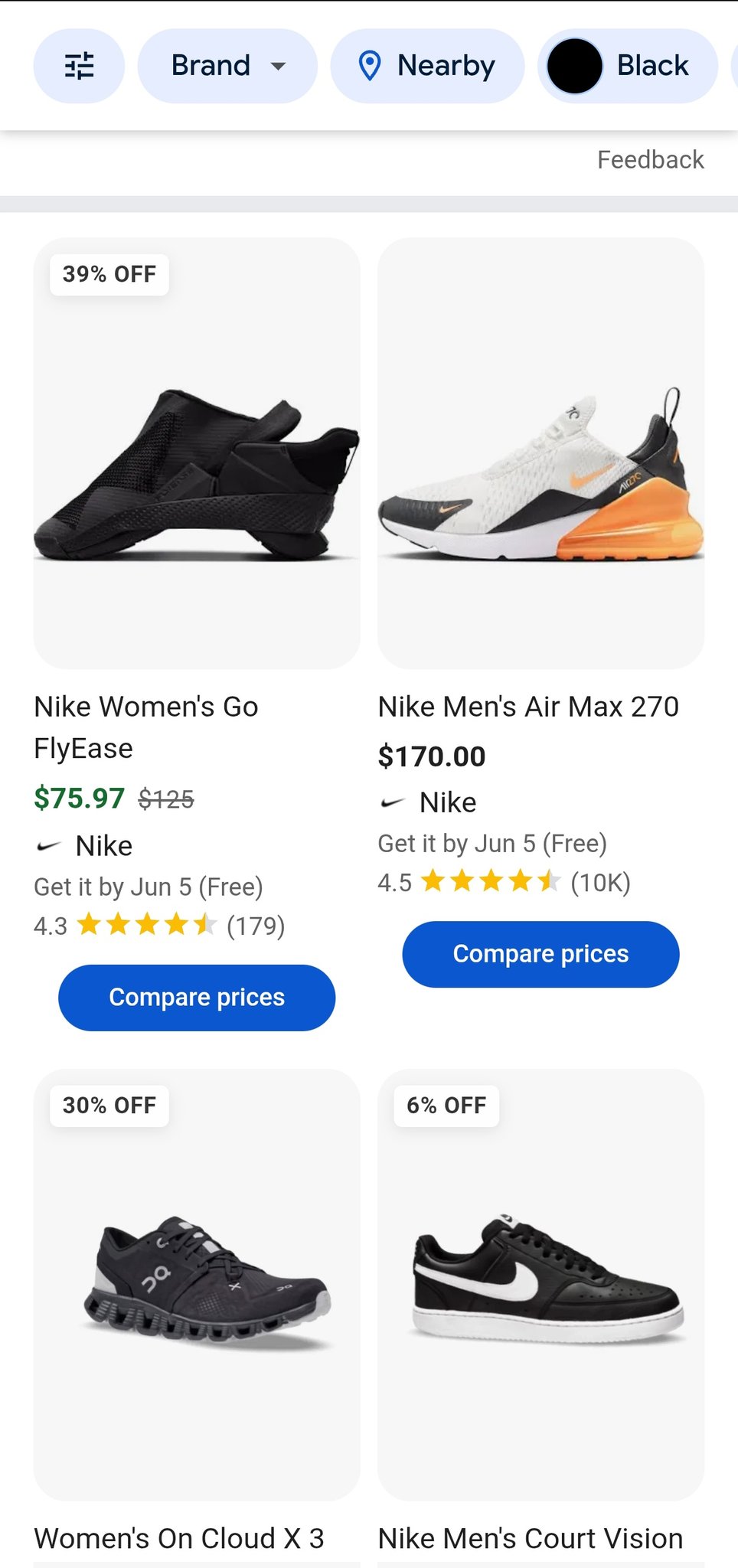 Comparez le bouton des prix