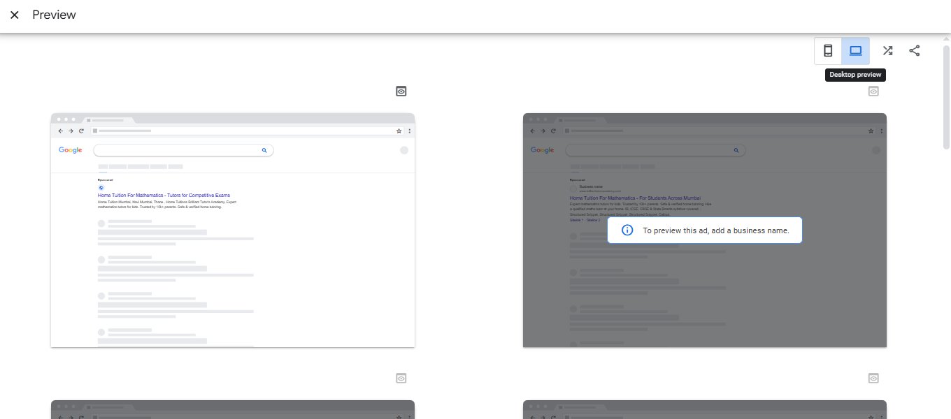 Google ADS AD Preview Tool Update3
