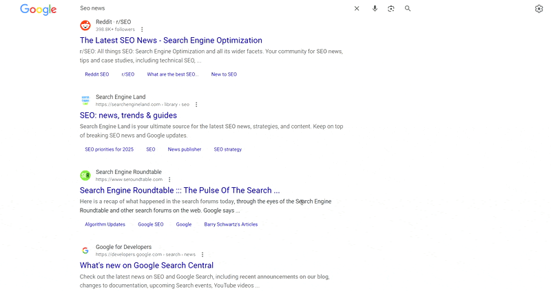 Google Bold Descriptions survolent