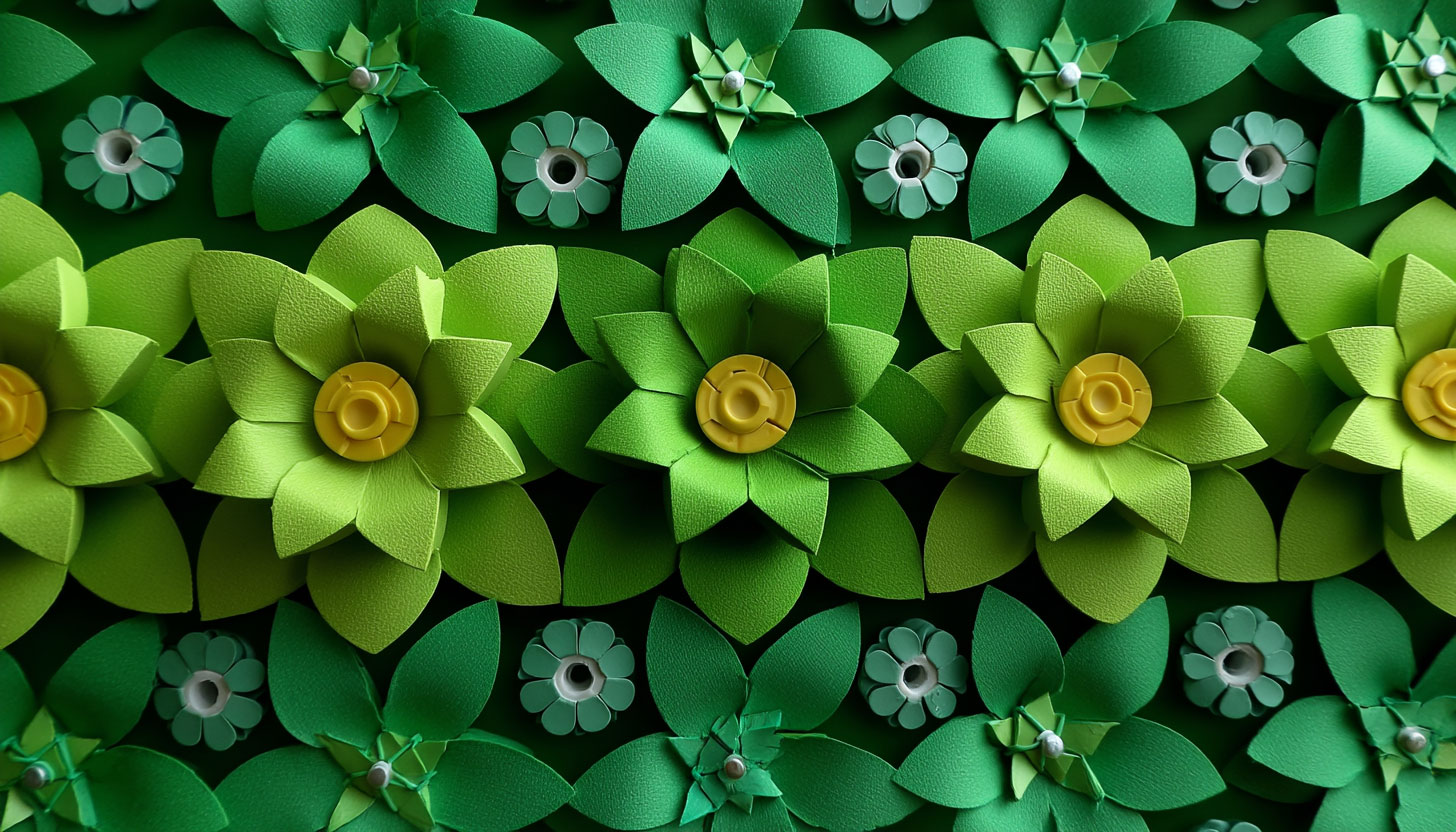 Shavout Lego Flowers Green