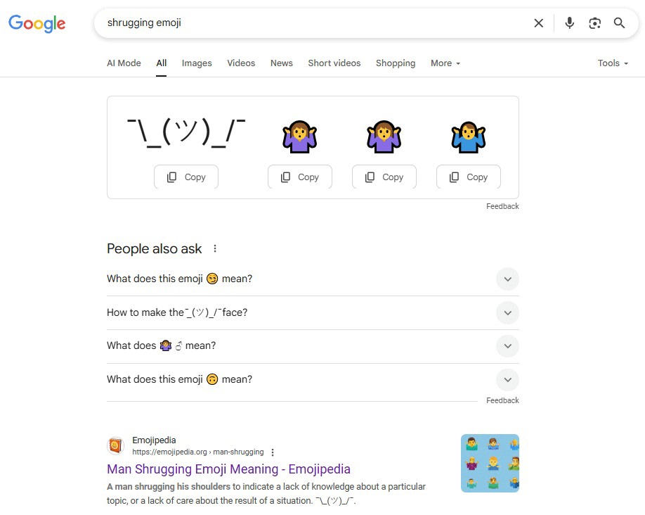 RÉPONSE DE LA RÉPONSE D'EMOJI