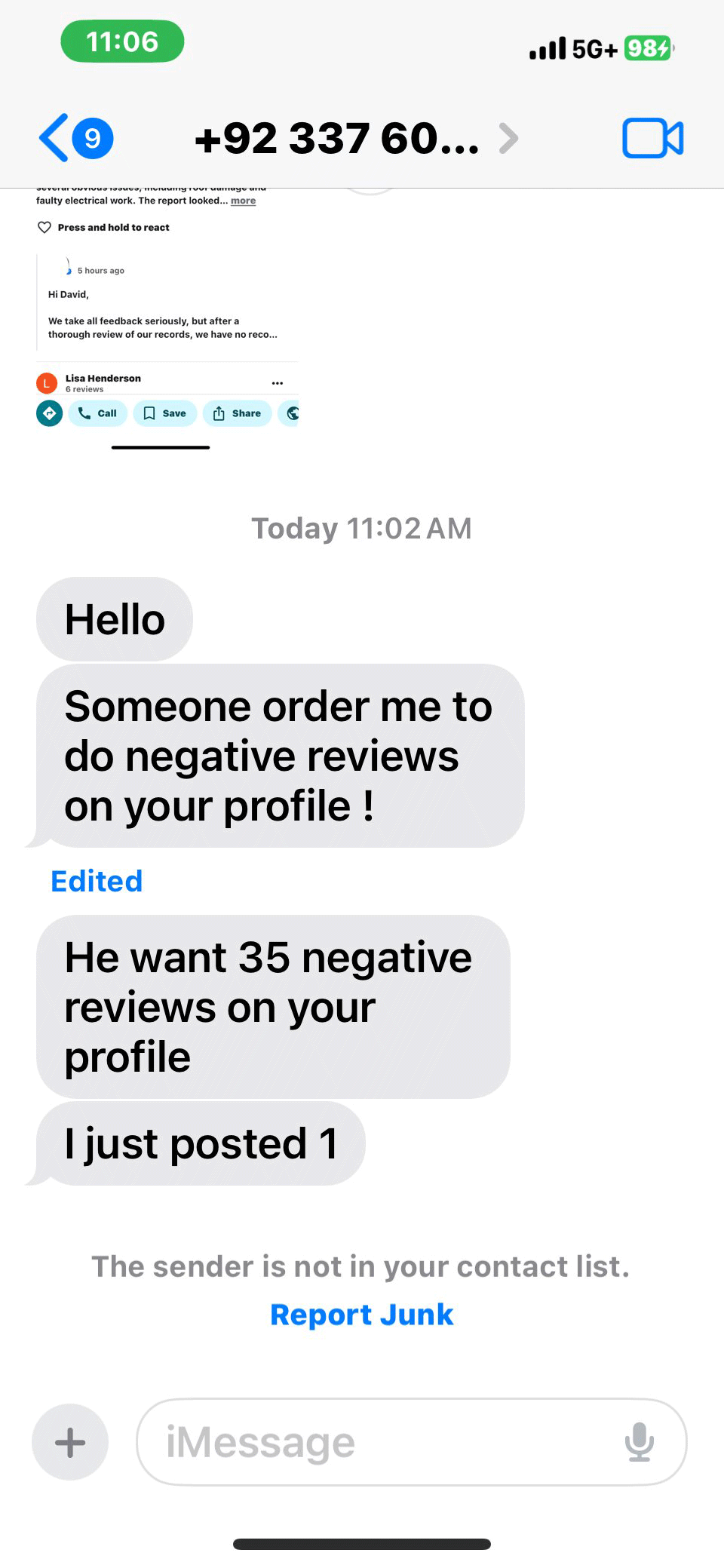 SMS Google Review Buchmail Scams
