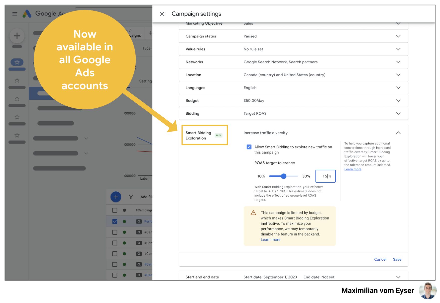 Google Ads Smart Offre Exploration