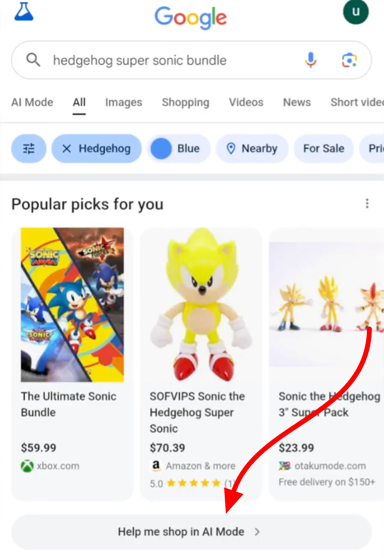 Google Aidez-moi à magasiner en mode IA