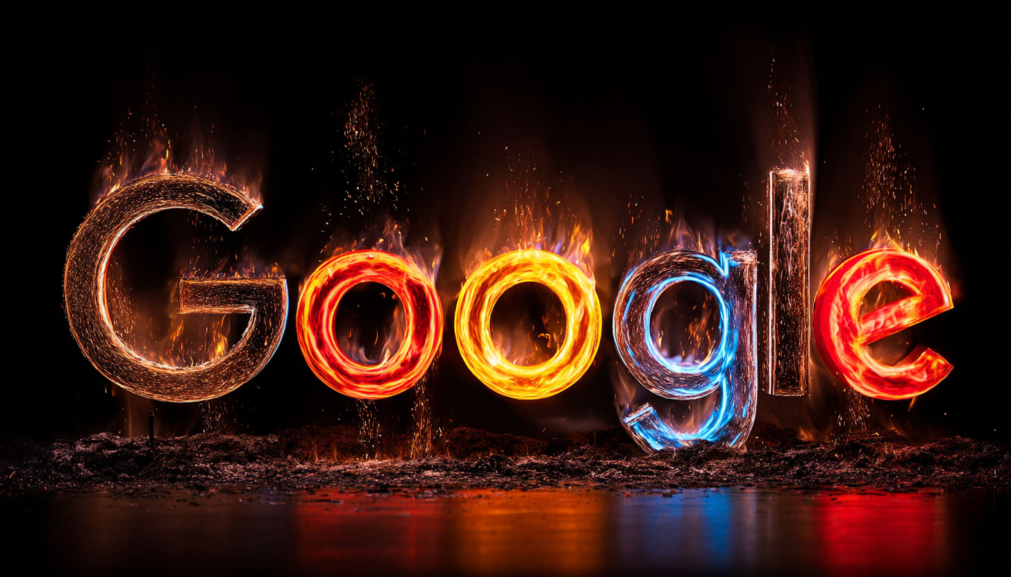 Google Logo Tremble Ash Fire