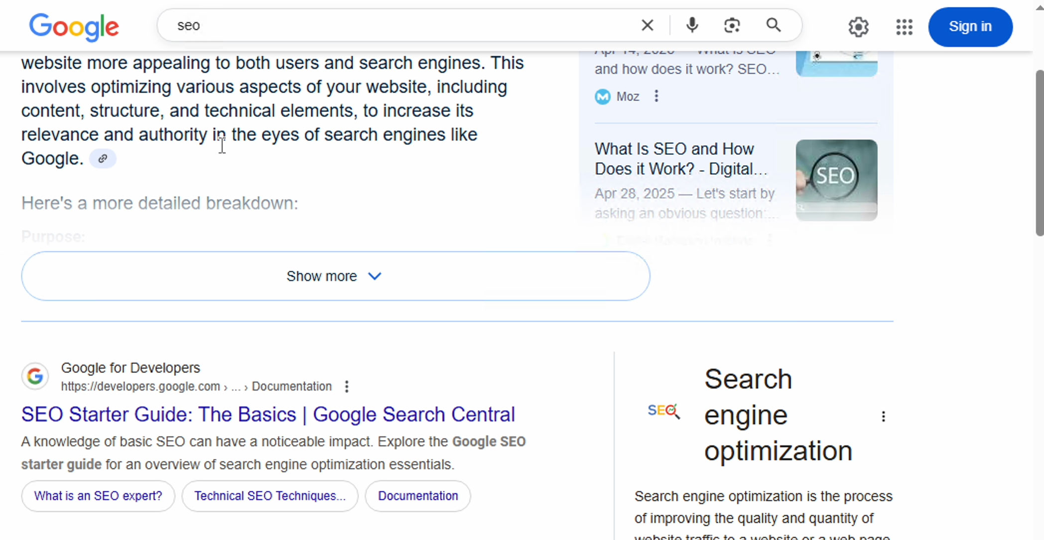 Bar de recherche Google Search Sticky