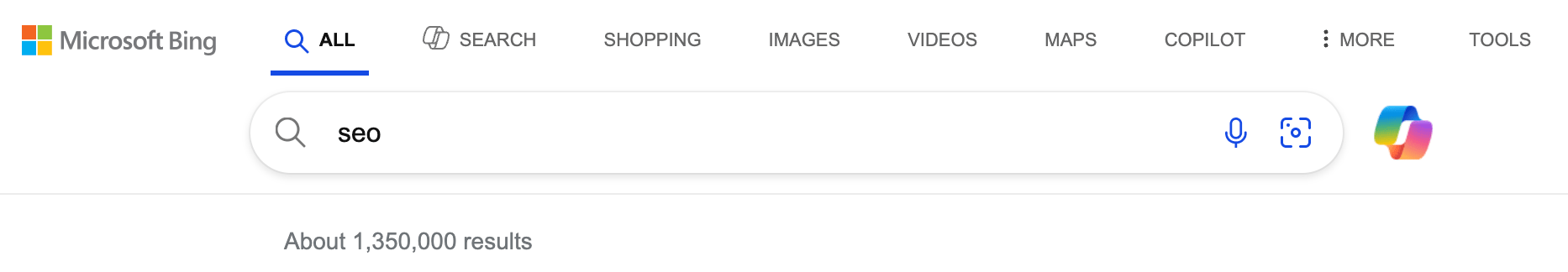 Bing de recherche d'outils de recherche ci-dessus