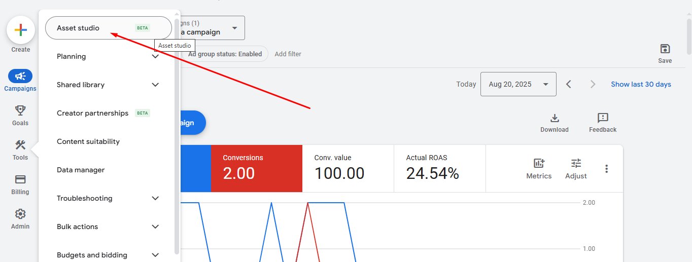 Google Ads Asset Studio Beta