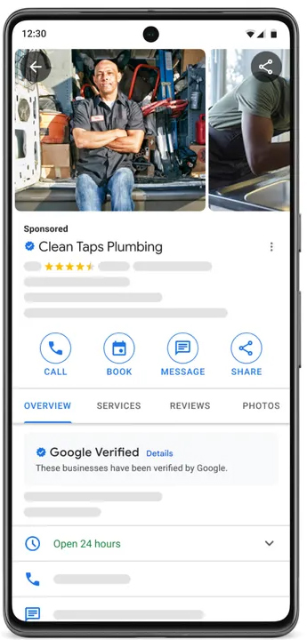 Google Vérifié badge lsa