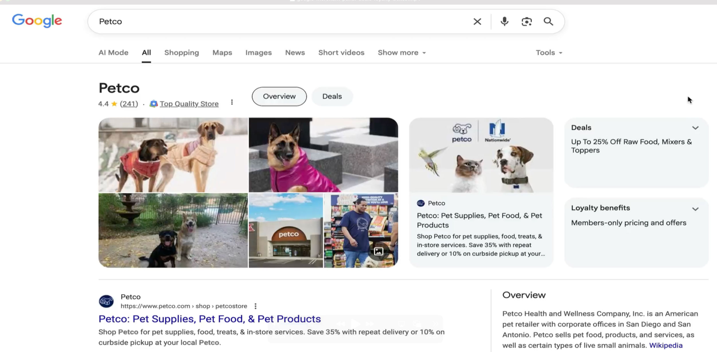 Le panneau Google Merchant traite les boîtes de fidélité