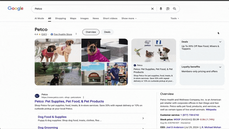 Le panneau Google Merchant traite les boîtes de fidélité