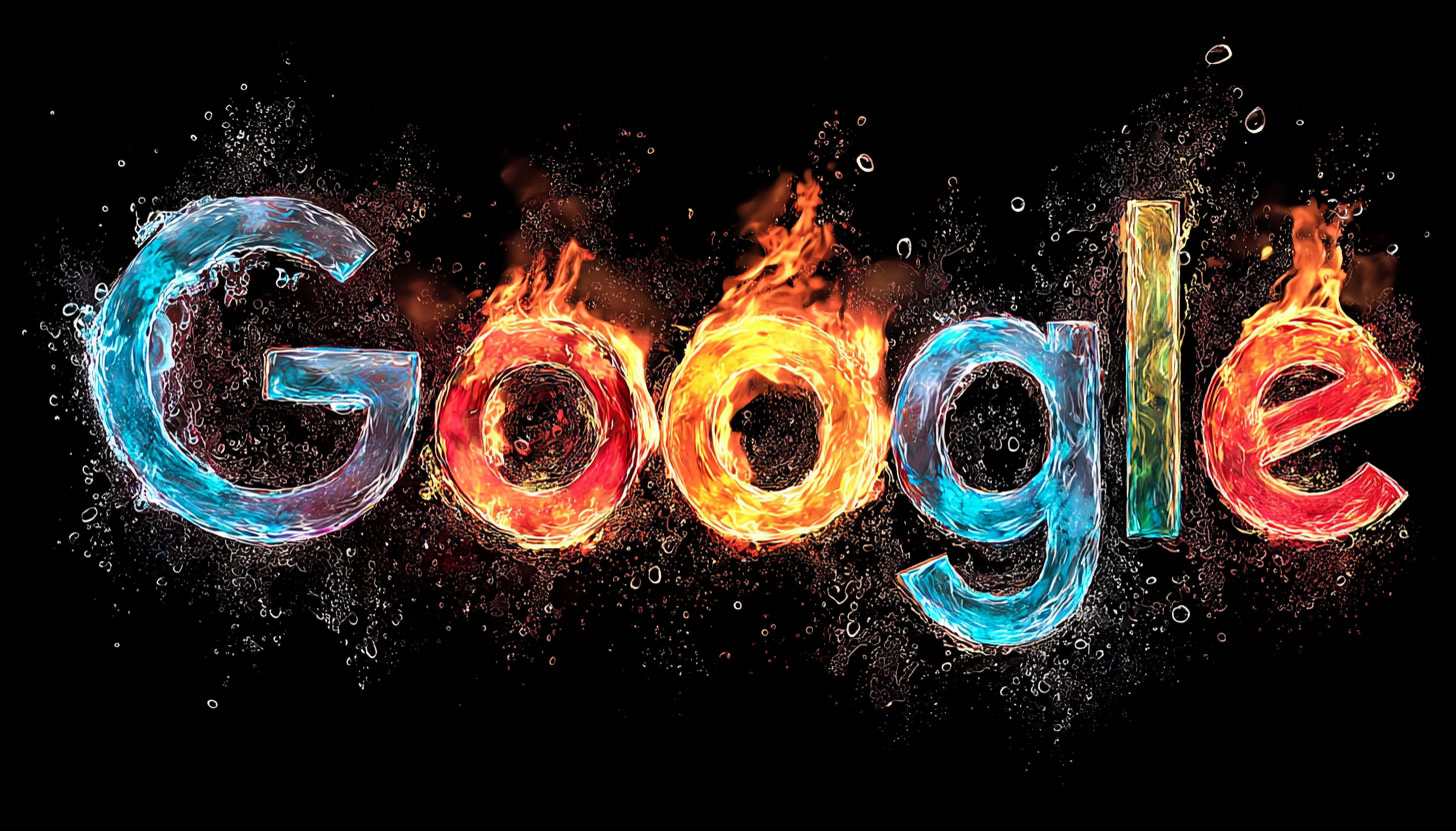 Google Logo Cooling Fire
