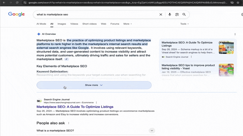Présentation de Google AI Demandez à n'importe quoi sur le mode AI