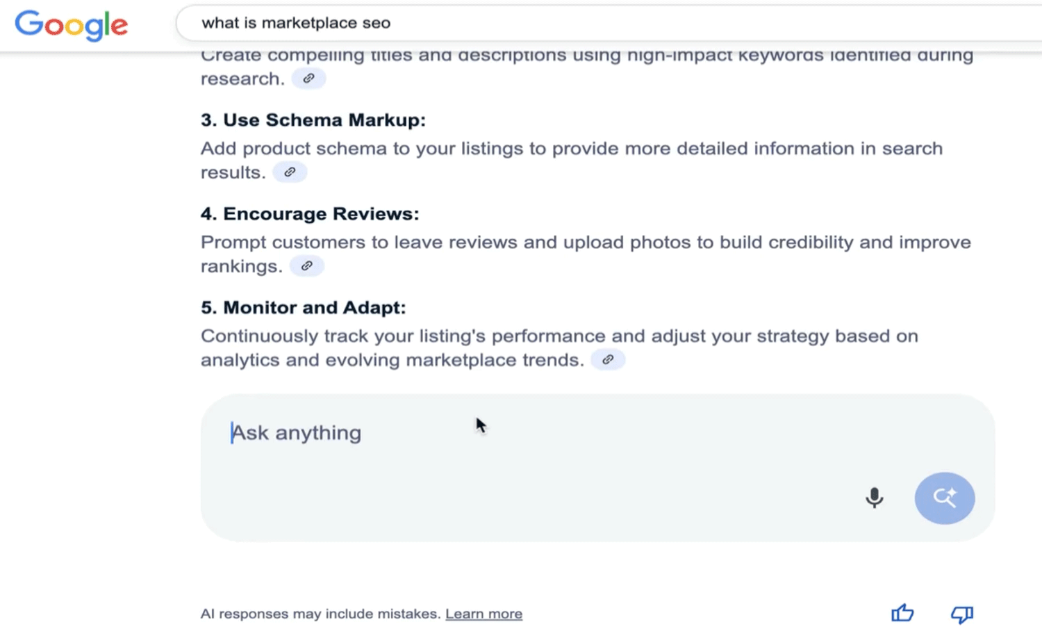 Présentation de Google AI Demandez à n'importe quoi sur le mode AI