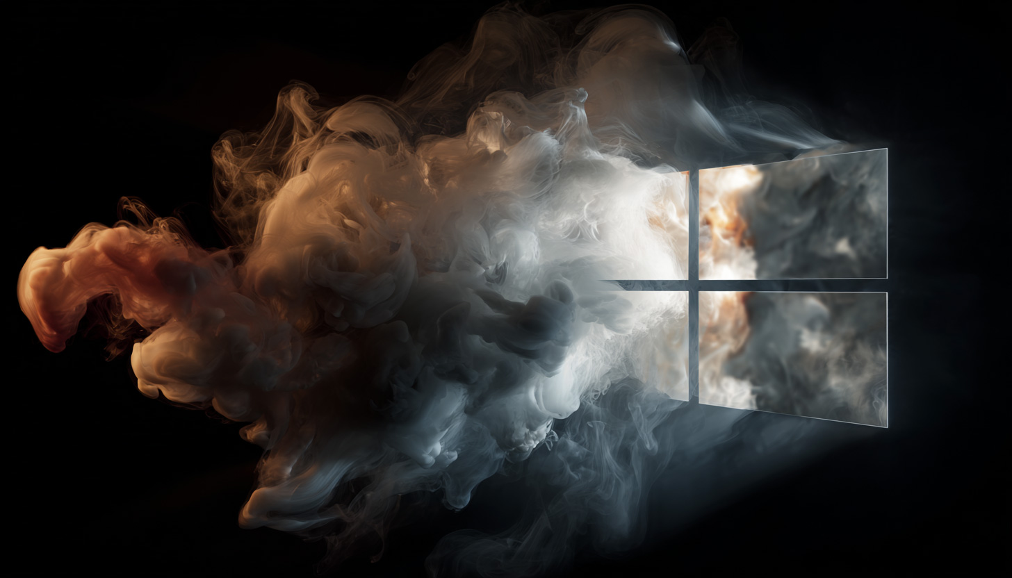 Microsoft Logo Smoke Mirrors Hidden