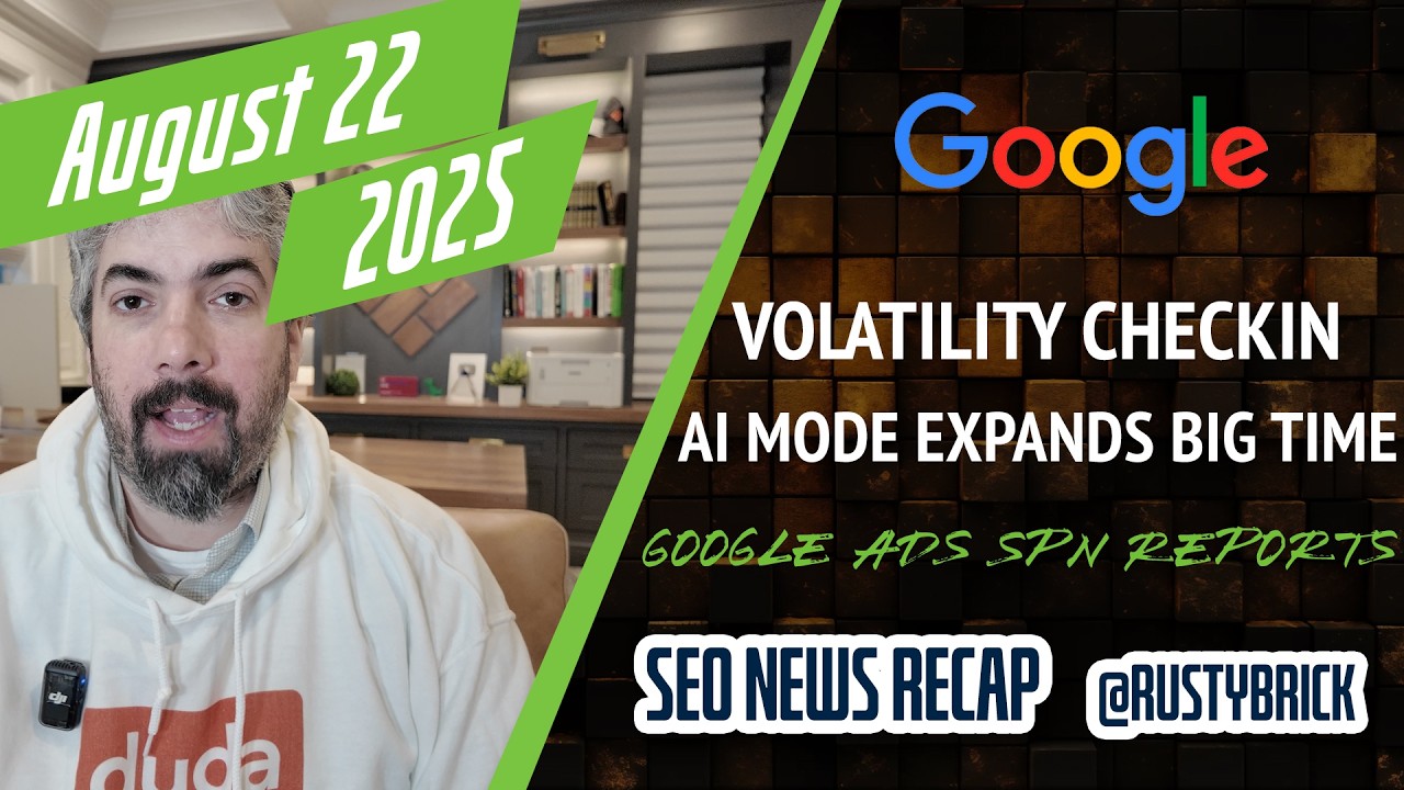 Recherchez les nouvelles de la vidéo Buzz: Google Vallatility Check, le mode AI se développe beaucoup, Chatgpt envoie moins de trafic et de reportage d'annonces SPN