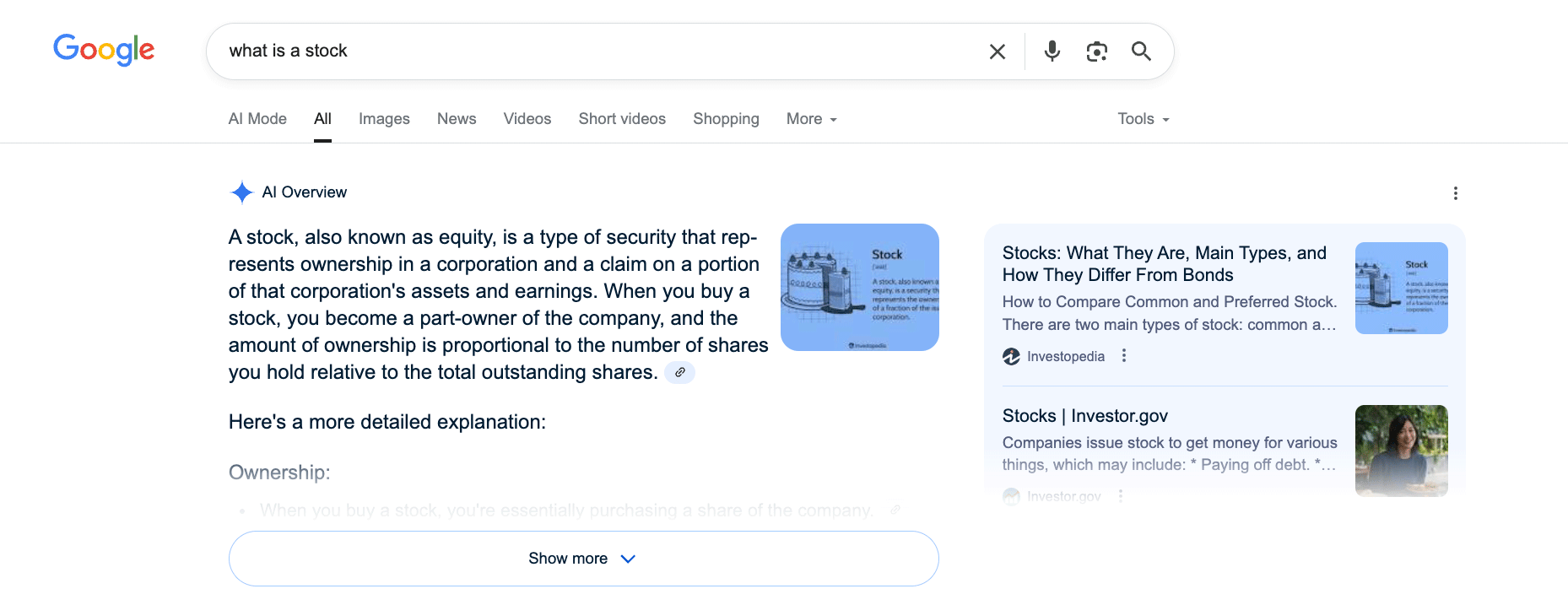 Présentation de l'IA normale Google Desktop