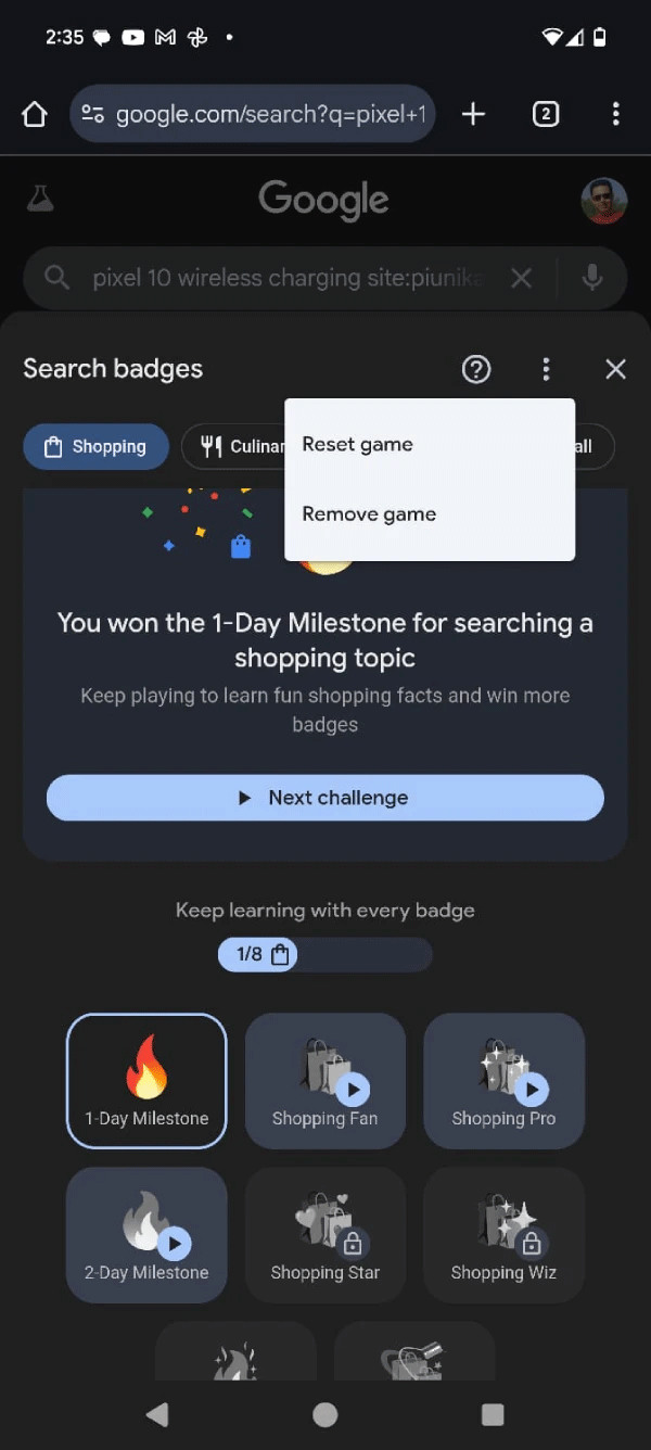 Google Search Mini Game 3