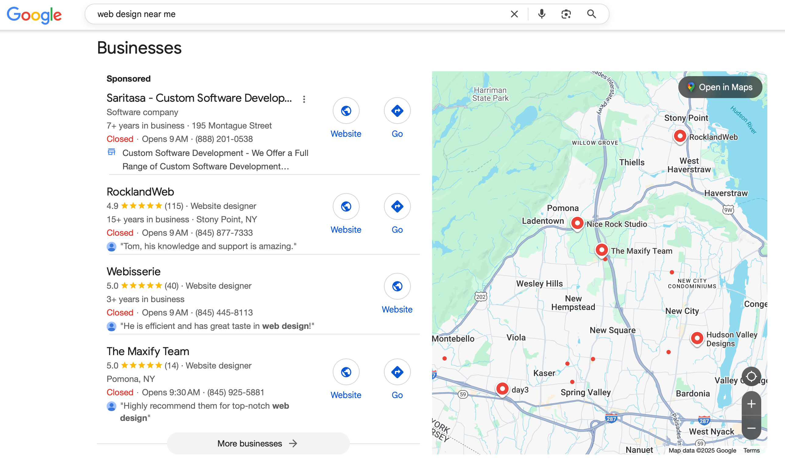 Bouton Google Local Pack Go