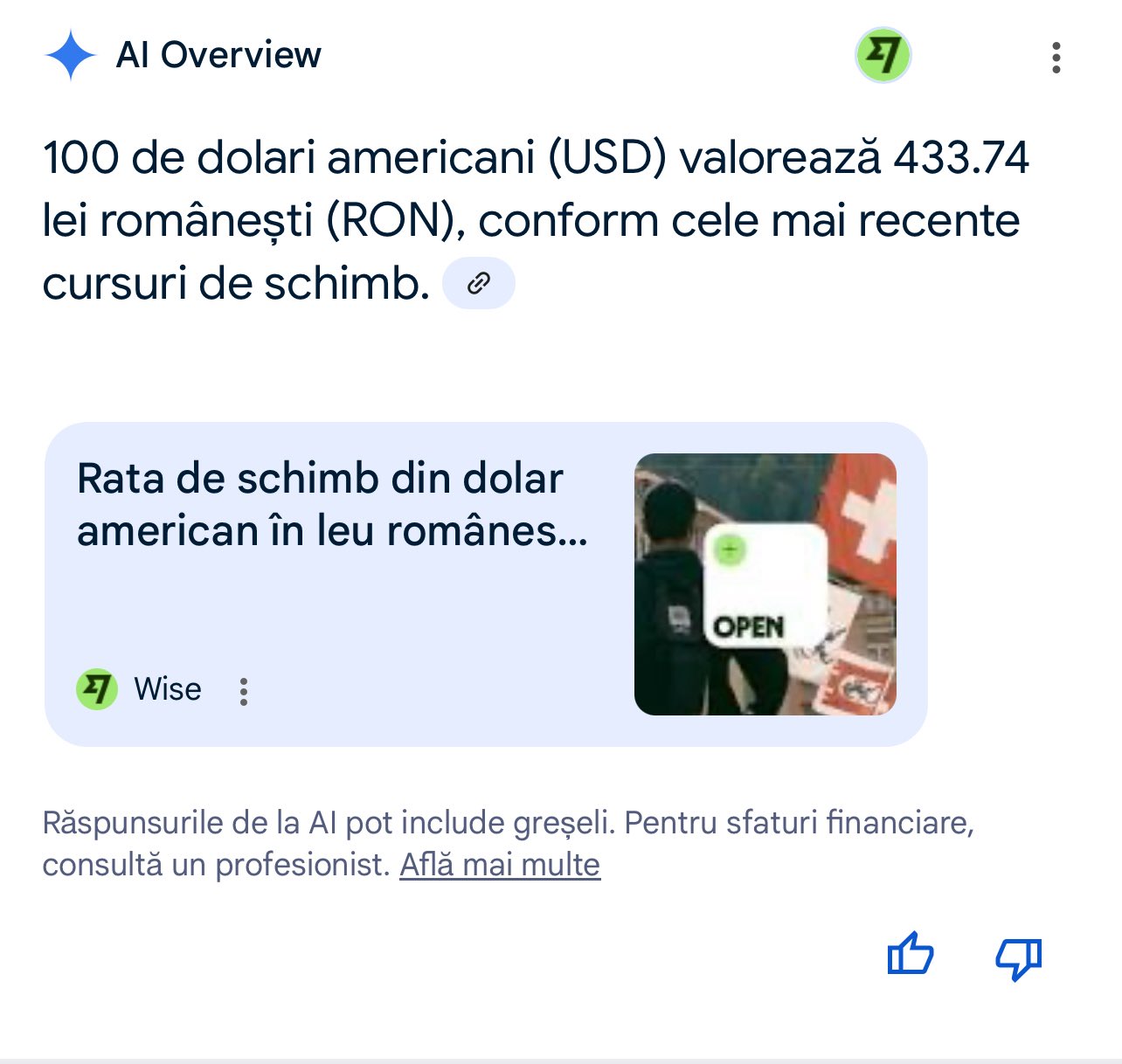 Taux de change Google AI 3