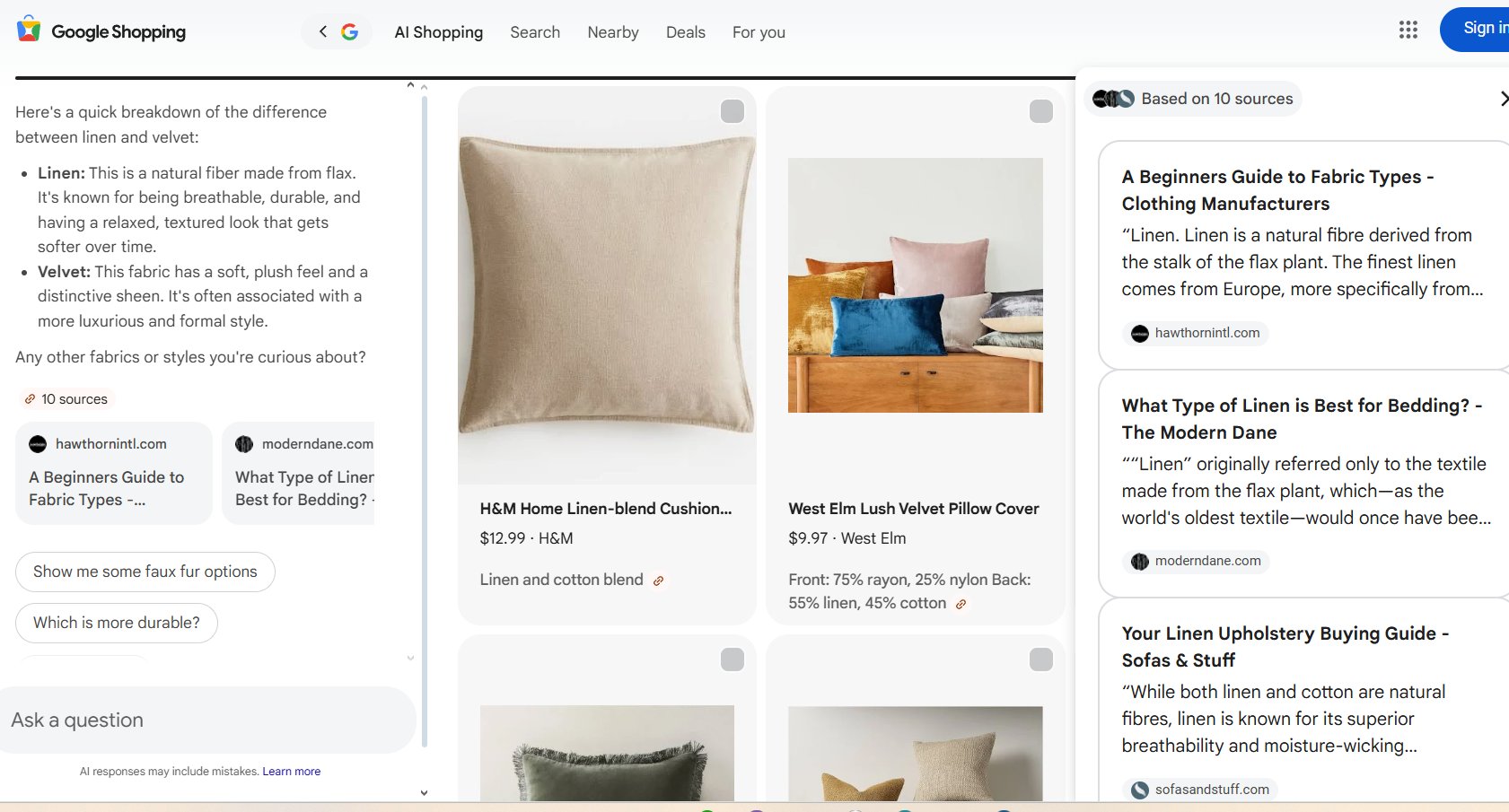 Google Testing AI Shopping Tab2