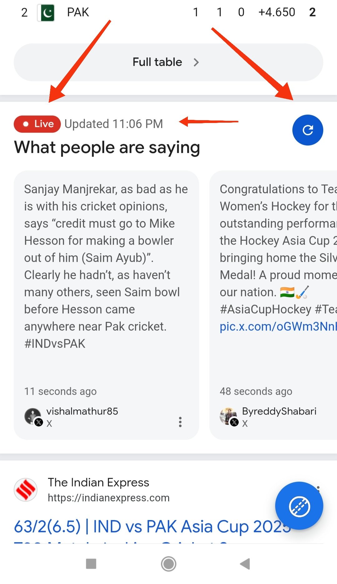Google ce que les gens disent l'étiquette rouge en direct