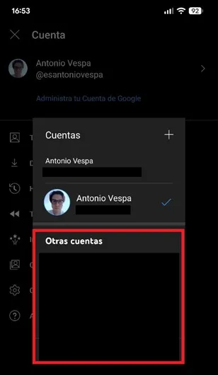 Entrez avec un autre compte
