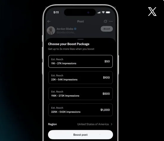 X Plans de paiement boost