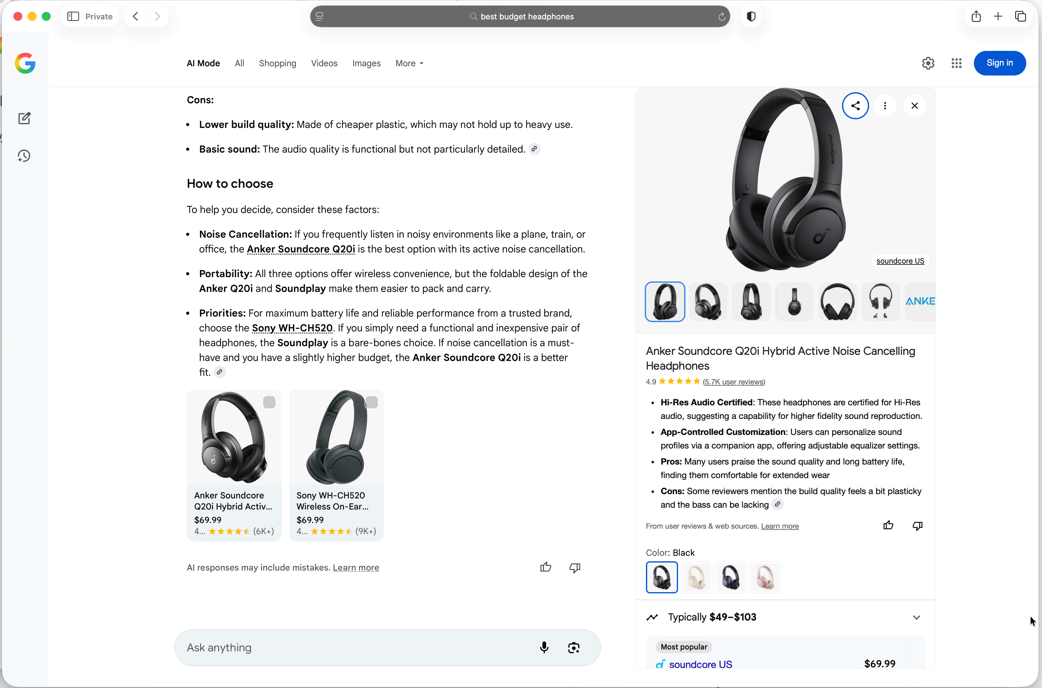 Résumé de produit généré par Google AI Généré généré
