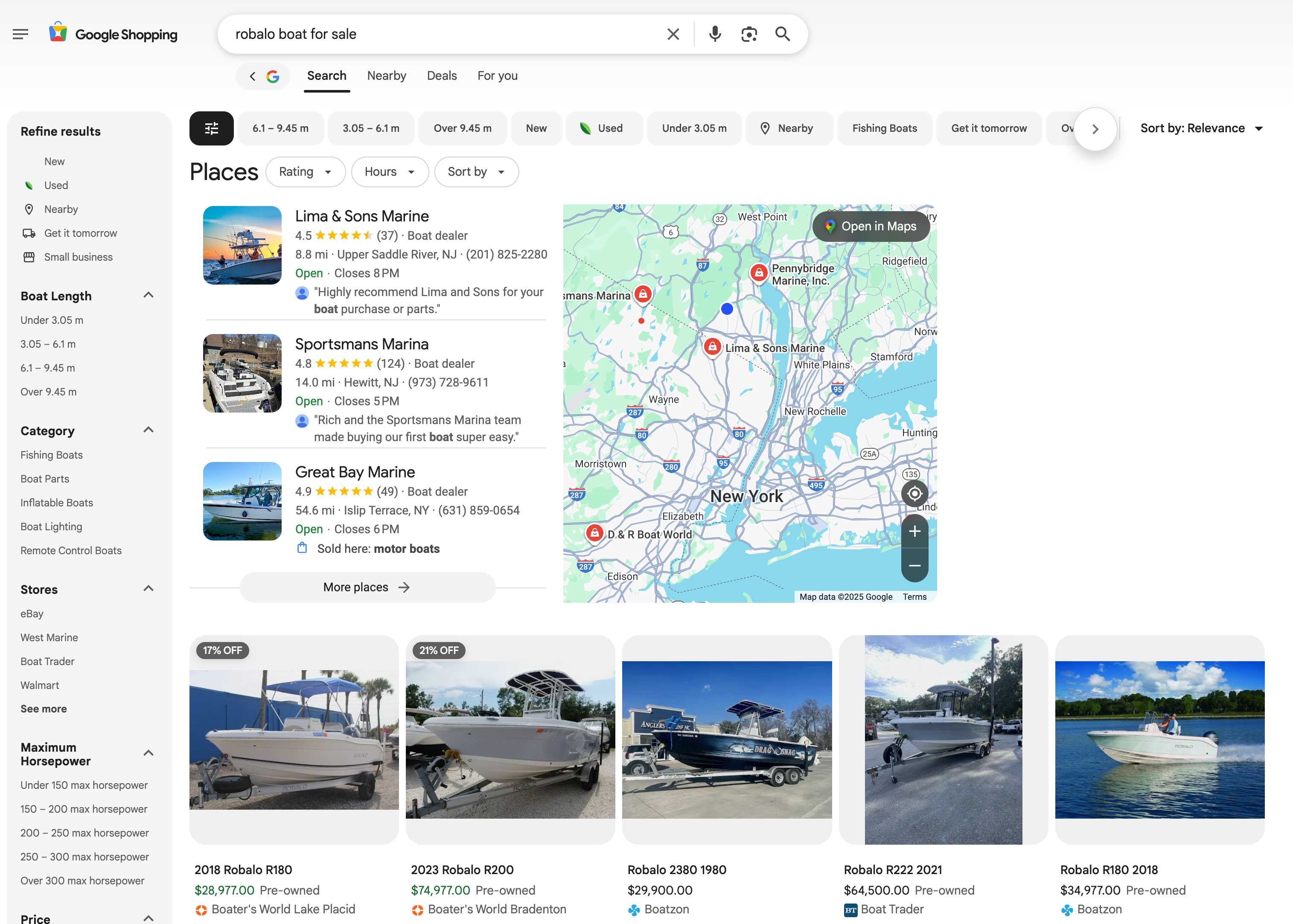 Google Shopping avec des endroits