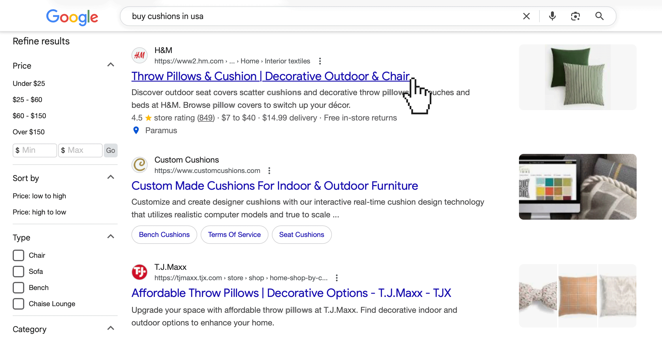 Google Recherche Résultat Snippet Normal sous la ligne
