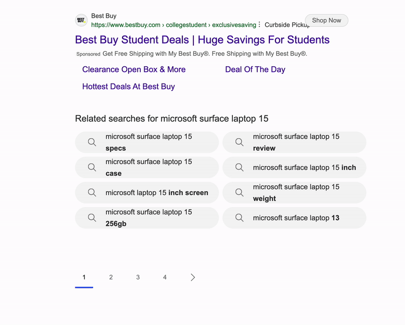 Les recherches liées à Bing se développent davantage
