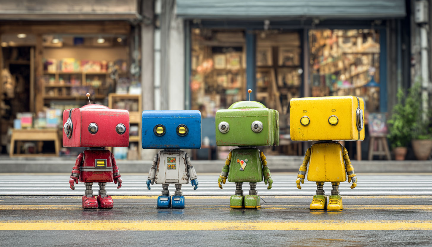 Google Robots Outside Retail Stores