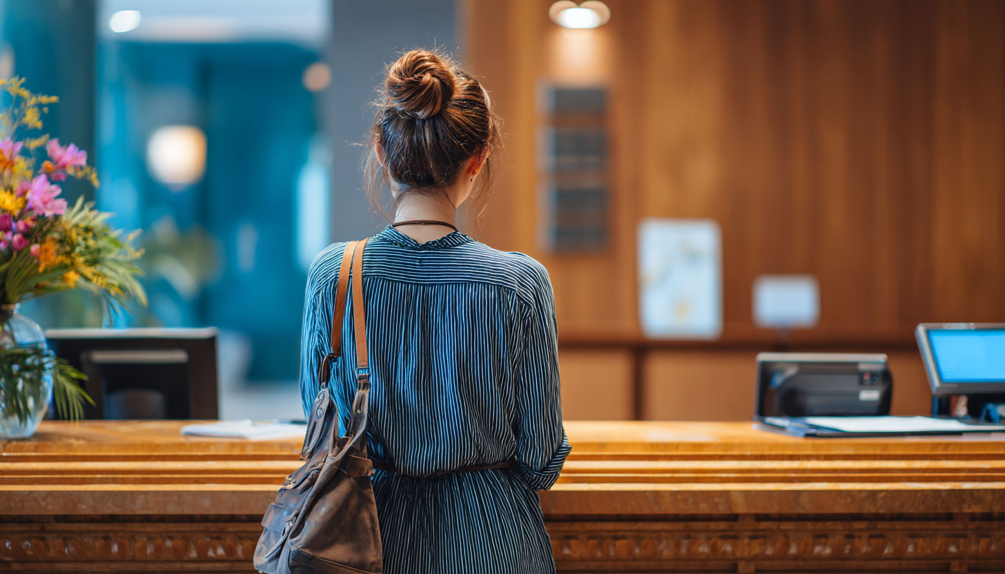 Woman Checkin Hotel