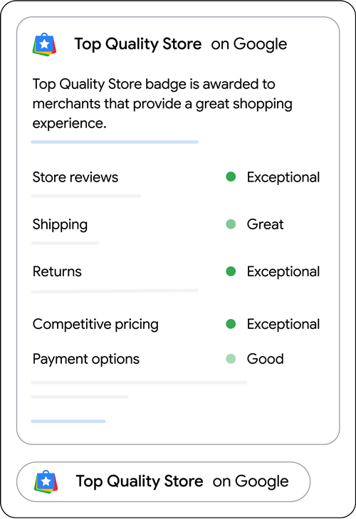 Badge de magasin de qualité supérieure