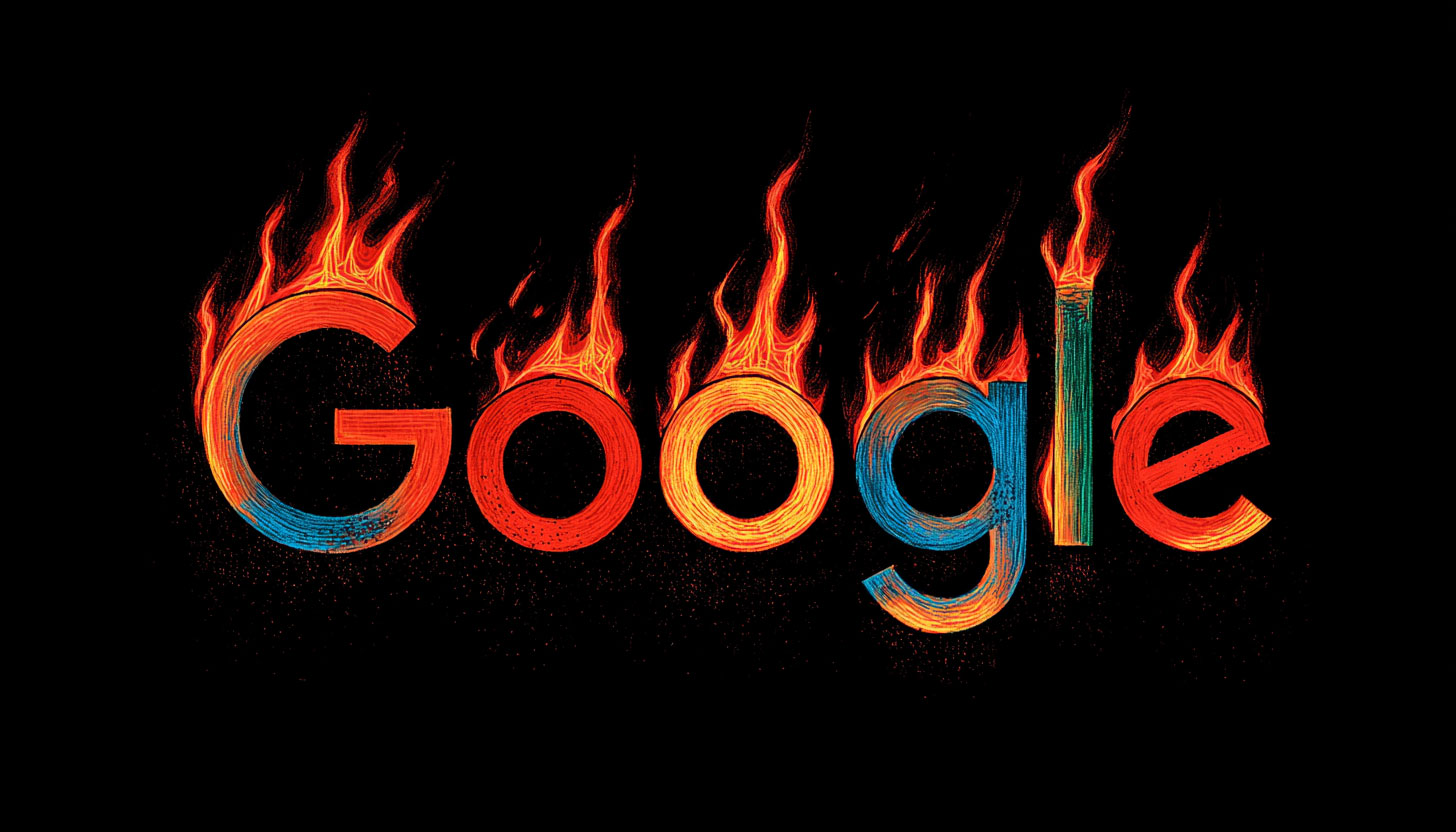 Heated Google Logo