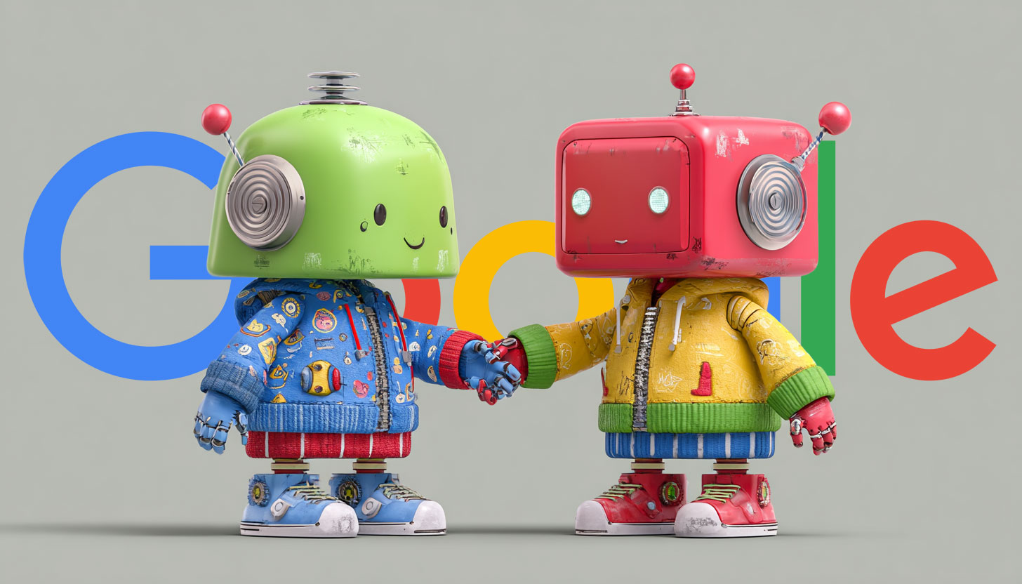 Google Robots Shaking Hands