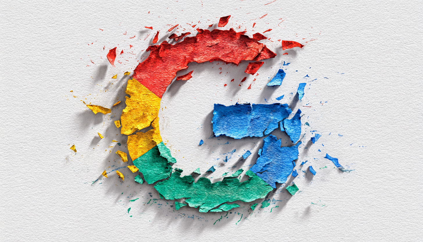 Google Logo Torn Reverse