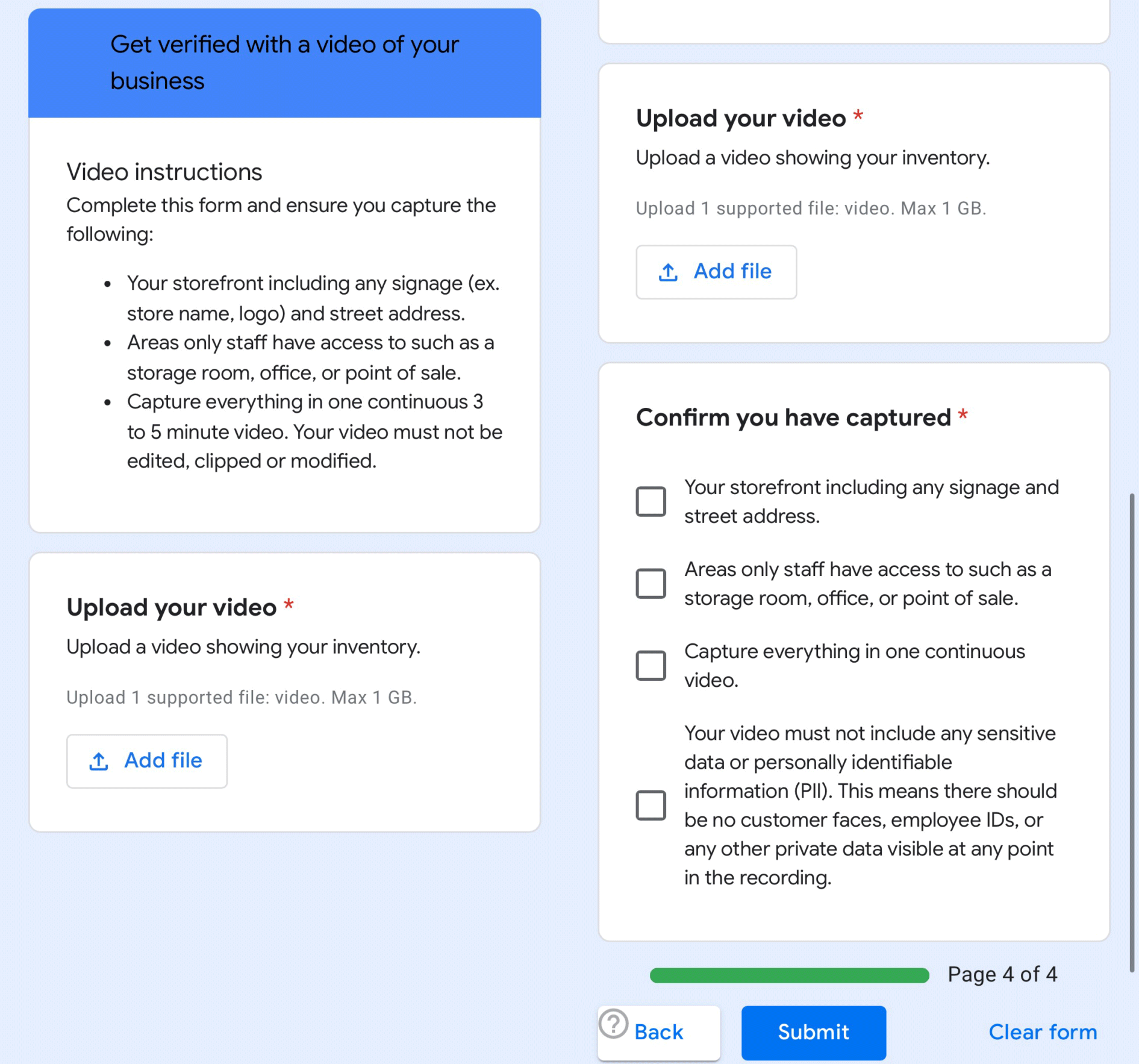 Vérification vidéo Google Merchant Center