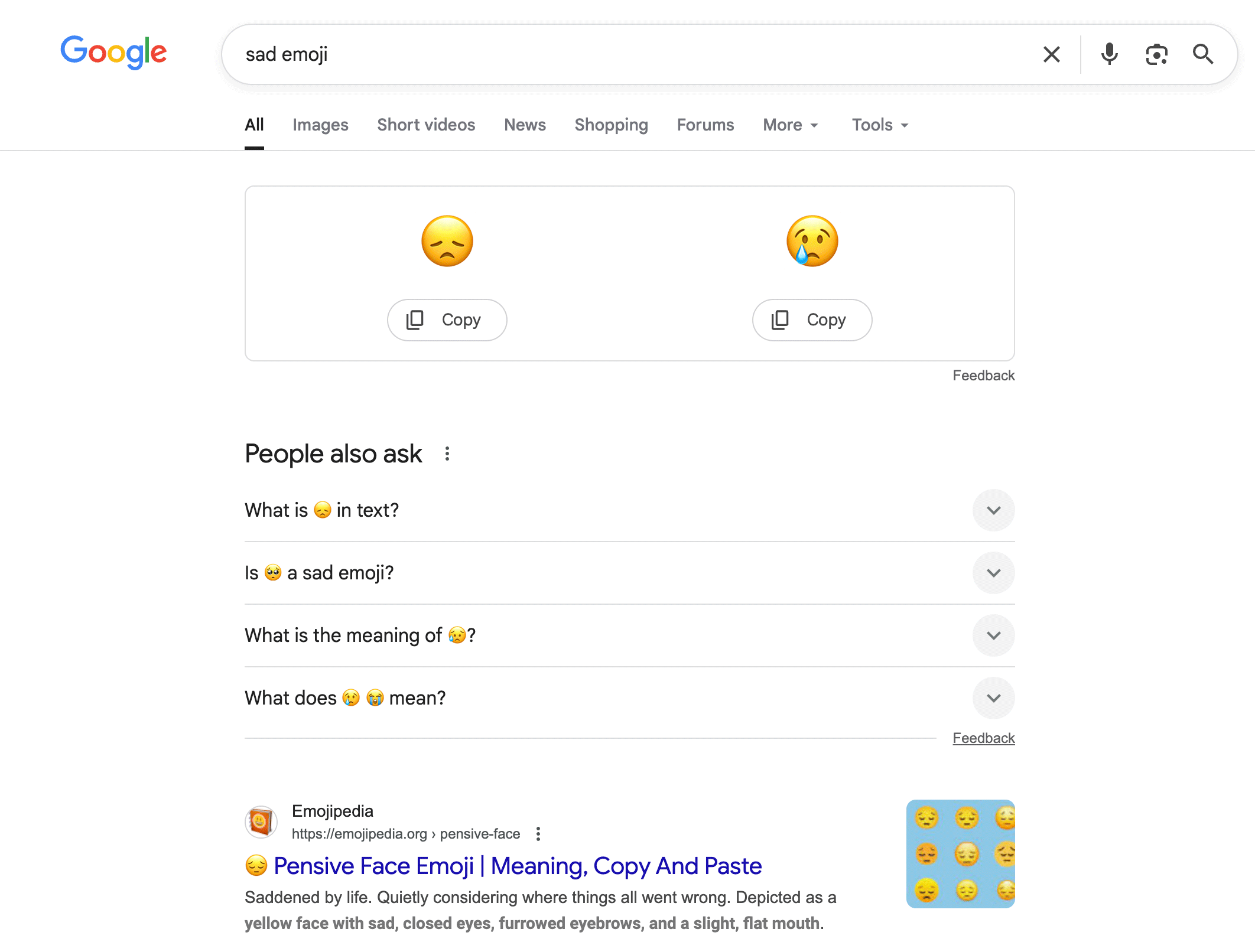 Google Search Emoji Answer Box2