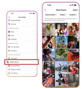 Instagram lance un historique des Reels que vous avez vus