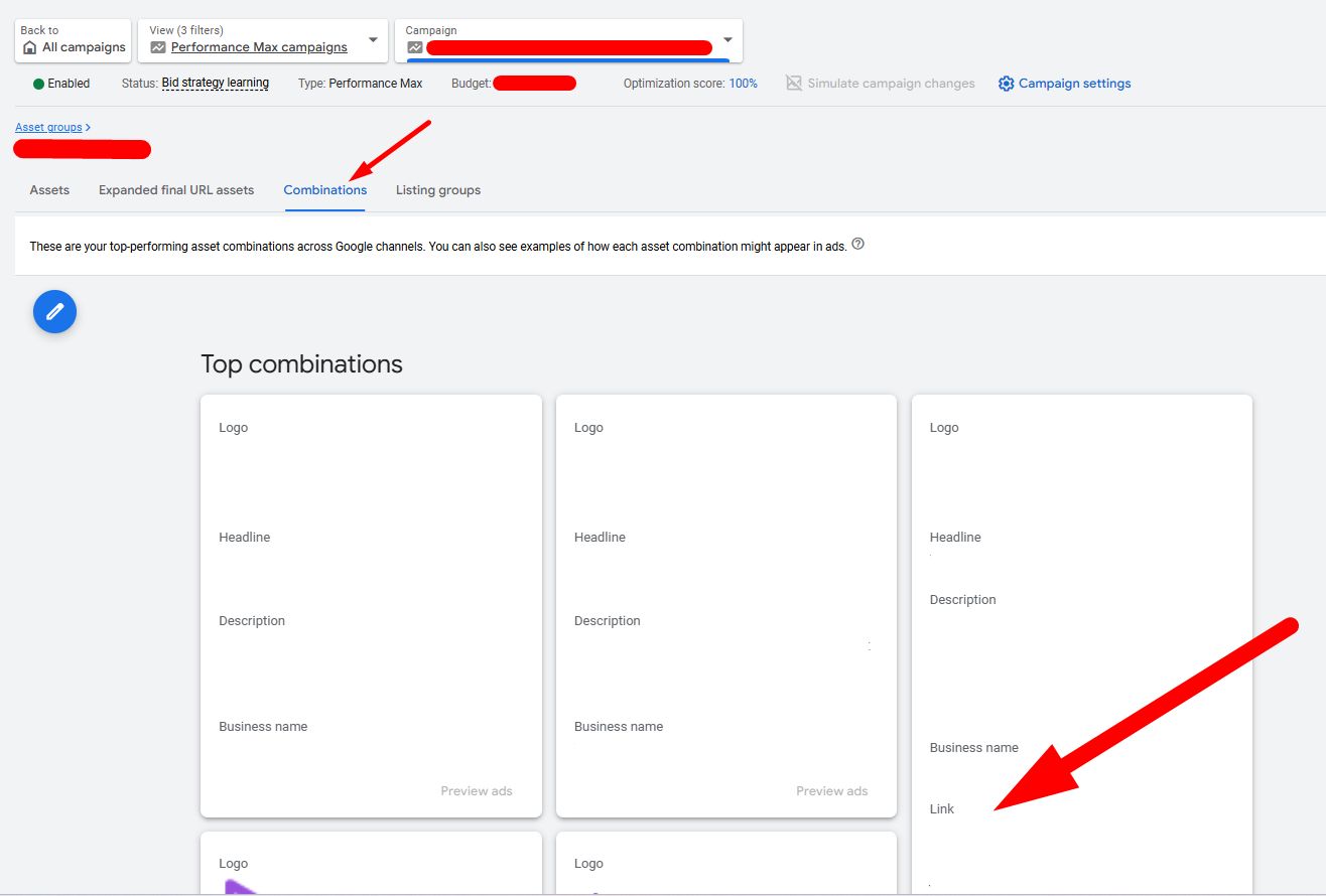 Meilleures combinaisons Google Ads