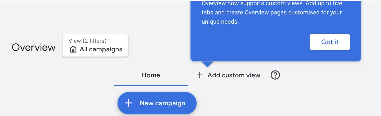 Vues personnalisées de présentation de Google Ads