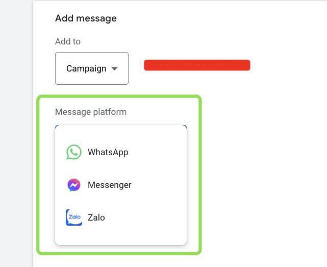 Google Ads Facebook Zalo Messenger