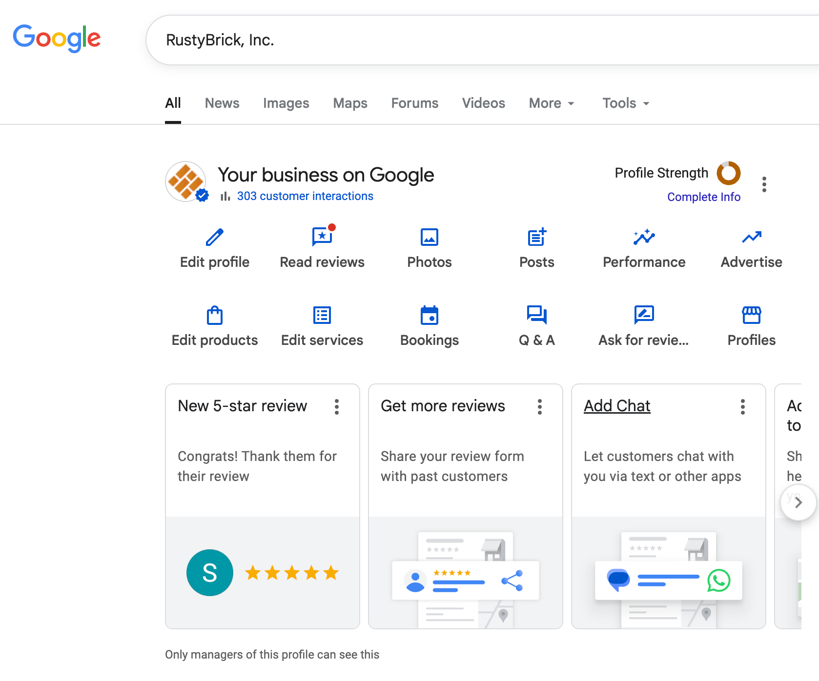 Panneau d'administration Gbp